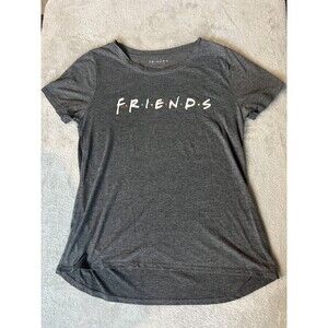 Vintage Friends TV Series Gray Short Sleeve Cotton Blend T-Shirt Women's XXL